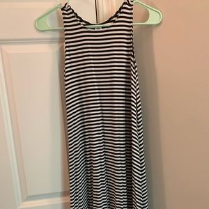 Cute and casual black and white stripe dress